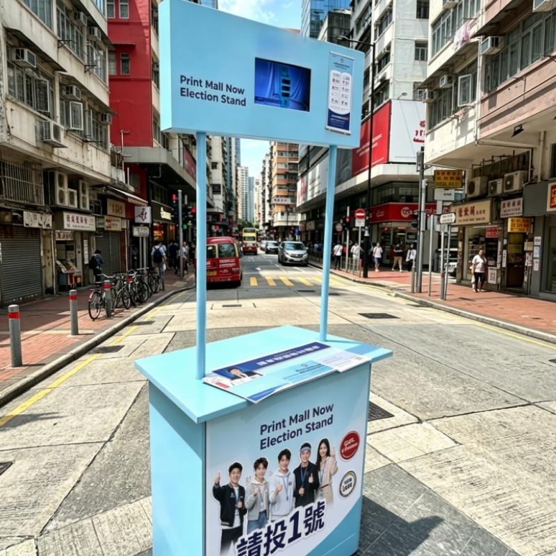 Print100_PromotionalTable_展銷枱_流動廣告枱_街站推廣