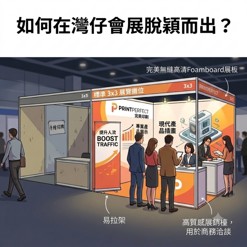 expo印刷_會展佈置 I 展銷枱設計 I 印刷安裝 I U型展覽攤位 - Print Mall Now
